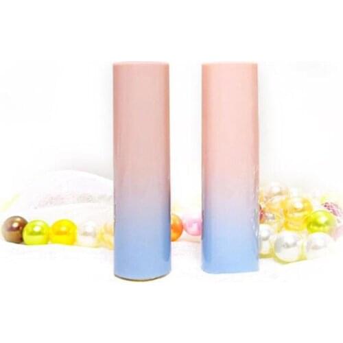 Press Bounce Lipstick Tube Blue Pink Empty Lip Gloss Tube For Travel Refillable Luxury Lip Balm Container Make Up Tool 50pcs/lot