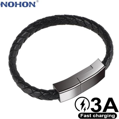 Bracelet Wire USB Cable For iPhone 12 11 Pro X XS Max 6 6s 7 8 Plus SE 2020 Apple iPad Fast Charge Phone Short Charger Data Cord