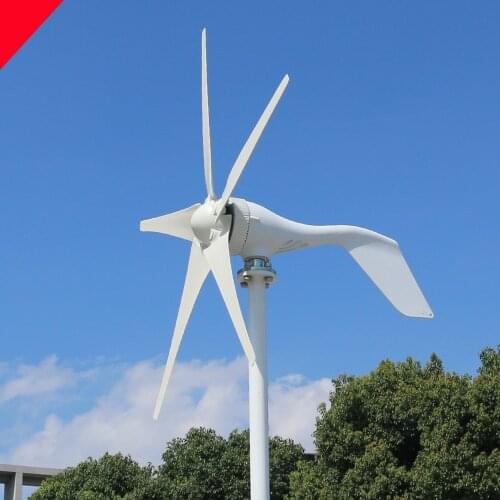 1.3m start up 3 phase AC 12v 24v 48v wind turbine with 12V 24V Auto Controller for wind solar hybrid system 400w wind turbine
