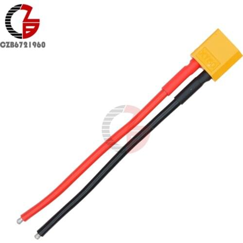 XT60 Connector Male W/Housing 10CM Silicon Wire 14AWG XT-60 PLUG