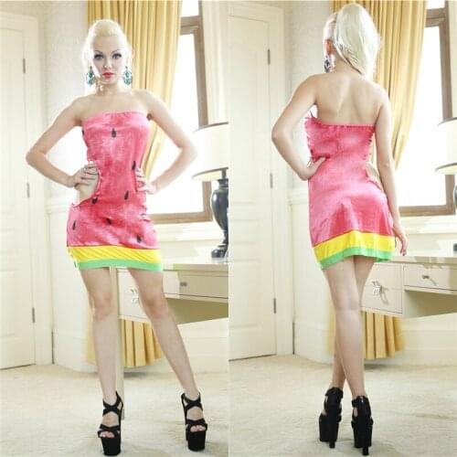 Women Sexy Fruits Cosplay Watermelona Cosplay Dress Party Fairy Deguisement For Carnaval Halloween Cosplay Costumes
