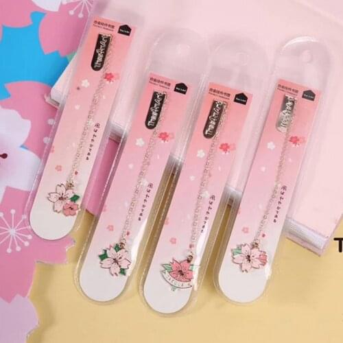 1 Pcs Lovely Metal Cherry Sakura Tassel Bookmarks Book Marker Page Holder Stationery School Office Supply Random Pattern