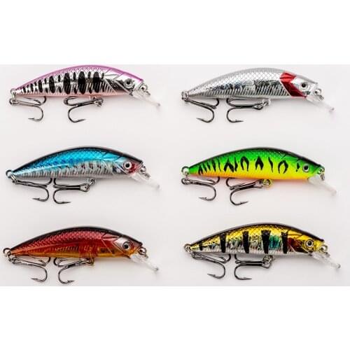 1PCS Sinking Fishing Lure Minnow 55mm 6g Mini Trout Baits Small Wobbler Light Sinking Fish Crankbait Japan Winter Tackle