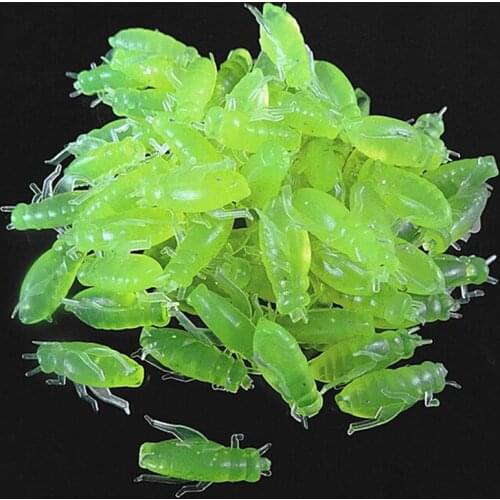 10Pcs Silicone Soft Grasshopper Shape Bait Fishing Lure Color Random