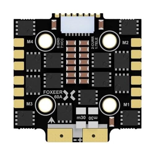 20X20mm Foxeer Reaper Mini 60A 96K BLHELI32 4in1 Brushless ESC 3-8S DSHOT1200 for Flight Controller Stack RC FPV Racing Drone