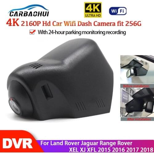 4K 2160P Car DVR Wifi 24h Parking Monitoring Dash cam Special For Land Rover Jaguar Range Rover XEL XJ XFL 2015 2016 2017 2018