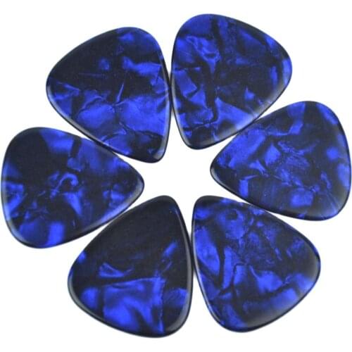 Lots of 50pcs New Extra Heavy 1.5mm Blank Guitar Picks Plectrums Pearl Blue For Electric guitar bass