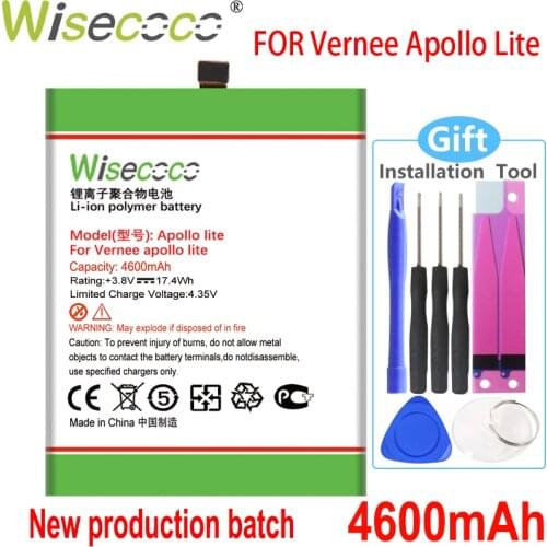 WISECOCO 4100mAh Apollo Lite Battery For Vernee Apollo Lite Mobile Phone High Quality +Tracking Number