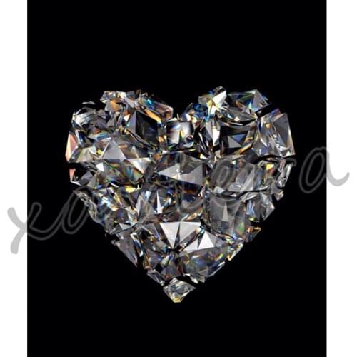 Xaviera Love Diamond Painting Heart Pattern Full Drill Mosaic Embroidery Rhinestone Crystal Cross Stitch Handmade Couple Gifts