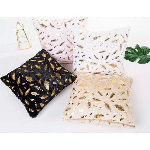 Bronzing Decorative pillowcase Home Plush Cushion Cover Bed Room Throw Pillow Cover Car Seat Decoration Sofa Decorative Pillows
