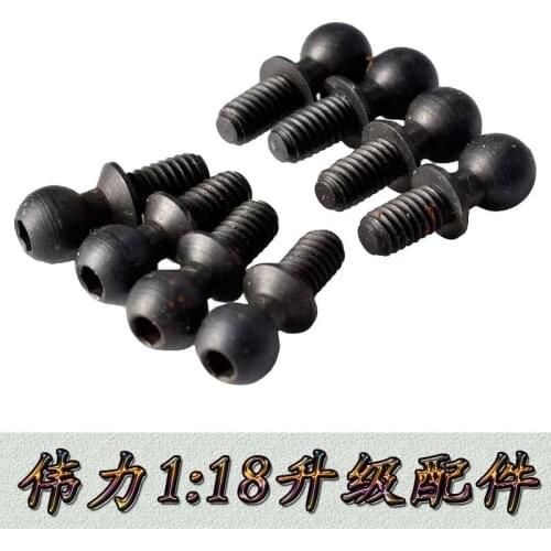 Fastshipping 8PCS Ball Stud Ball Head Screws Fastener Bolt Pivots For Rc Hobby Model Car 1/18 Wltoys A959 A969 A979 K929