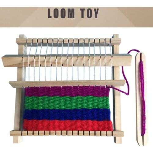 Wooden Weaving Craft Yarn Little Loom Diy Hand Knitting Machine Kids Educational Toys Childrens Diy Handmade Wool Weaving #30