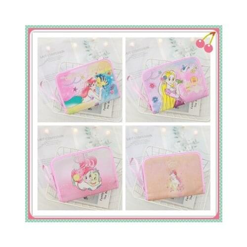 Disney Princess Style Anime Figures Cartoon Product Cosplay Accessories Storage Bag Card Travel Unisex Gift