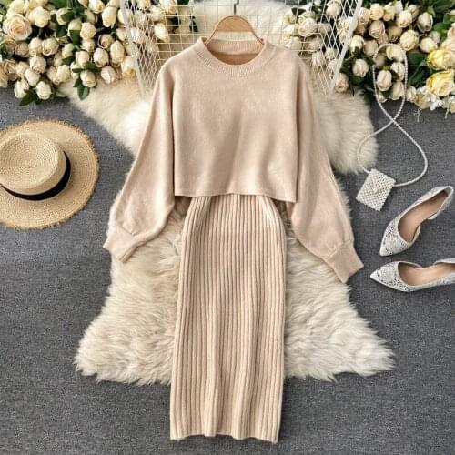 FJWFJW Fashionable Knitted Dresses
