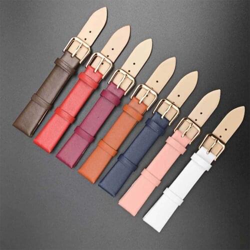 Hot Men and Women 12MM/14MM/16MM/18MM/20MM/22MM Watch Strap Popular Leather 1PC Hot Sale High Quality Watches Band Smooth