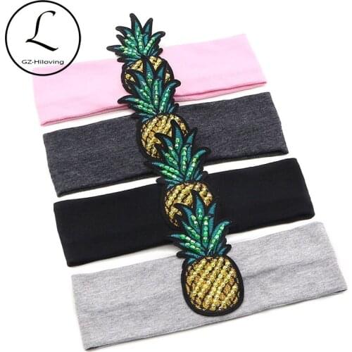 GZHilovingL New Baby Toddler Children Pineapple Fruit Headband Headwrap Elastic Cotton Baby Kids Girls Boys Headdress Headwear