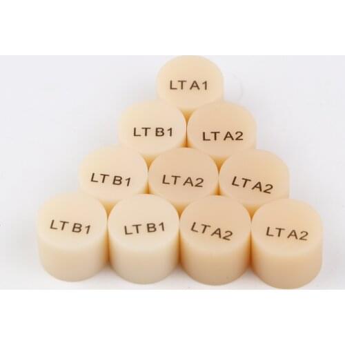 HT A1 A2 A3 10pcs IPS Emax Ingots Press Block Copy Lithium Disilicate Glass-Ceramic Lithium Dislicate Pills /Tablets Dental use
