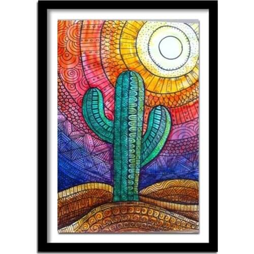 Cactus art Fashion Diamond full gear 5D Diy Diamond Embroidery Cross Stitch Kits Square Diamond Painting