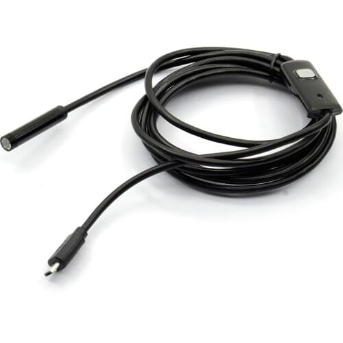 7mm Endoscope Camera HD USB Endoscope 2M Soft Cable With 6 LED Waterproof Inspection Borescope for Android PC