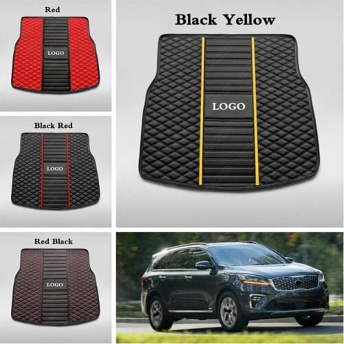 Custom Car Trunk Mats for Kia Rio 3 Forte Niro Optima Rio Sorento Sedona Ceed Soul Stinger Soul Sportage Forte Cargo Liners Pads