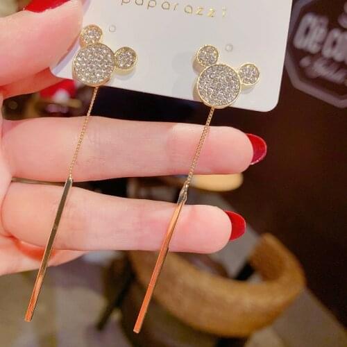 Fashion Mouse Tassel Drop Earrings For Women Vintage Jewelry Modern Party Wedding Bridal Accessories Trendy Dangle Earrings