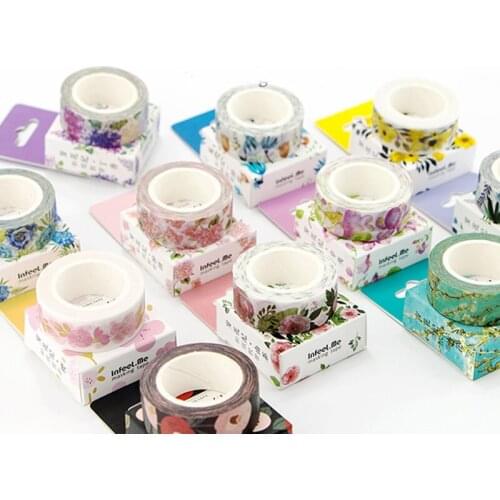 Fashion Lovely Flower Stikcer Lovely Colorful Creative Plants For Home t19 Photo Notebook For Student Washi Tape