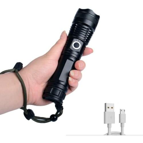 Powerful LED Flashlight XHP50 XHP70.2 USB Rechargeable Torch Waterproof for Outdoor Sports