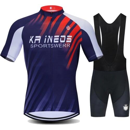 Bretelle Cycling Mens Clothing 2020 Summer KR INEOS Go Pro Cycling Clothing Kits Men Short Sleeve Cycling Sets Roupa Ciclismo
