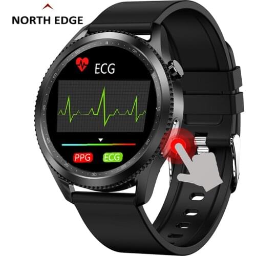 NORTH EDGE Men Women Smart Watch ECG Body Temperature Measure Sport Fitness Watch Heart Rate Blood Pressure Oxygen Smartwatch