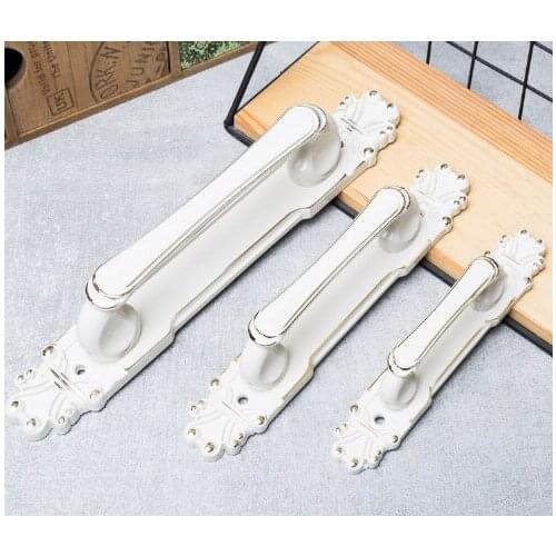2PCS/lot European Ivory Invisible Door Handles and Knobs Room Wardrobe Door Pulls Furniture Hardware