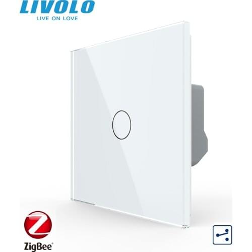 New LIVOLO EU Standard ,Zigbee Automation Switch,1 Gang 2 Way Cross Wireless Control for Google Home Alexa for LED Light