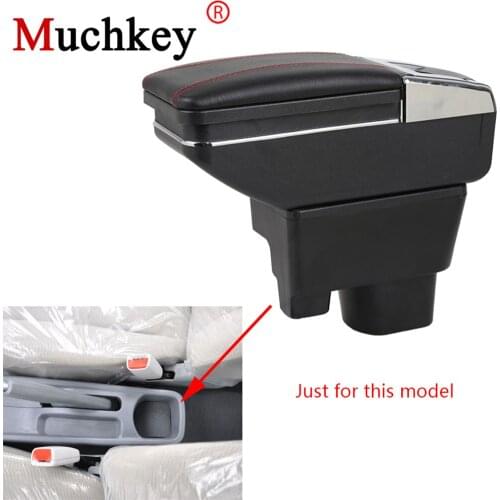 For Geely MK 2009-2013 Armrest Box Car Center Storage Box With Cup Holder Ashtray Stowing Tidying Arm Rest Rotatable Car-styling