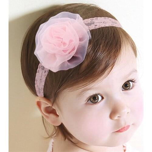 Baby girl headband Infant hair accessories Lace band bows newborn Headwear tiara headwrap hairband Gift Toddlers
