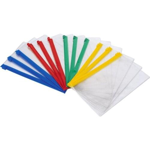 1pcs Colorful PVC thickness transparent zipper Pencil Stationery Bag Case for Student