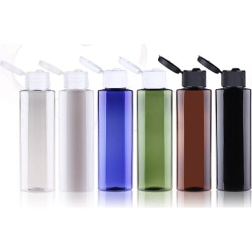 100ml X 50 Empty Skin Care Flat Shoulder Plastic Bottles With Flip Top Cap Cosmetic PET Lotion Container Travel Cosmetics Bottle