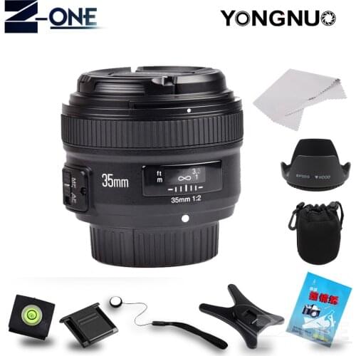 YONGNUO YN35mm 1:2 F2.0 AF/MF Lens for Nikon F Mount DSLR Cameras Wide-Angle AF/MF Fixed/Prime Anto Focus