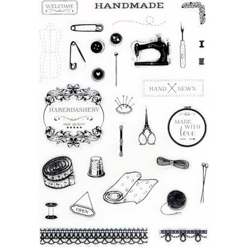 15x21cm Sewing Transparent Seal Clear Stamps Silicone Seal TPR Halloween Christmas Roller Stamps DIY Scrapbook Album Card