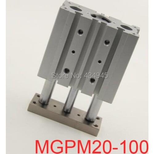SMC type MGPM20-100 20mm bore 100mm stroke Pneumatic Guided Cylinder, compact guide, slide, MGP COMPACT GUIDE Air CYLINDER
