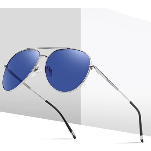 FONDYI Novelty Polarized Driving Aviation Sunglasses UV400 Mens Brand Mirrored Sun Glasses Black Gafas de sol with Case