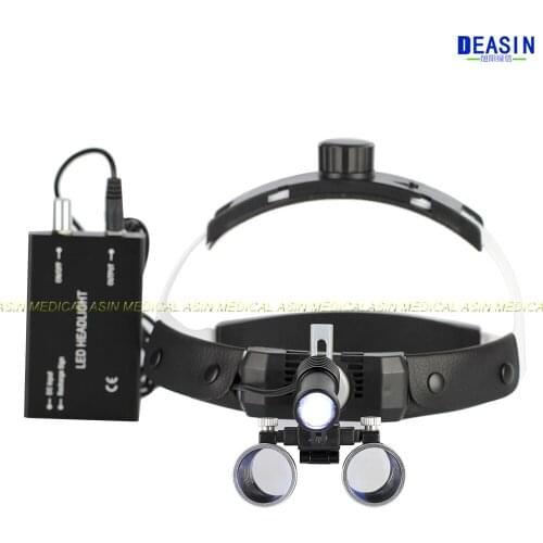 Dental 2.5X Surgical Binocular Medical Loupe With LED Head Light 3.5X