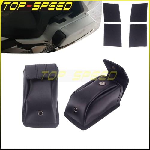 Motorcycle Tool Storage Bag Attach Side Case Saddlebag Mount UTV Truck Stick-On Bags for Honda Gold Wing GL1800 Suzuki Kawasaki