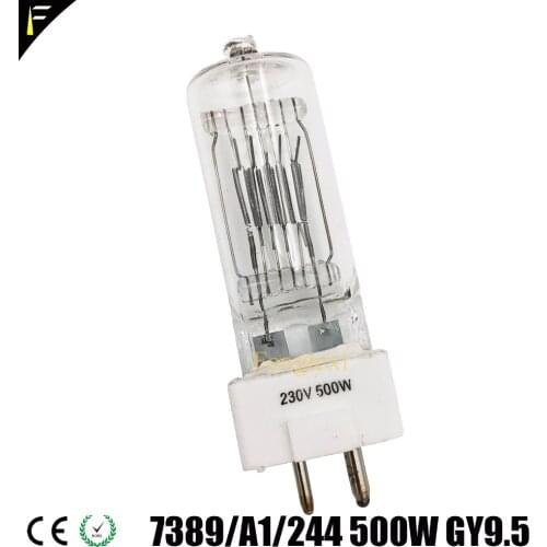 Spot Light Bulb 7389/A1/244 500W/240V Gy9.5 for Halogen Lamp Digital Photography Quartz Bulb 3200K Video Lamp