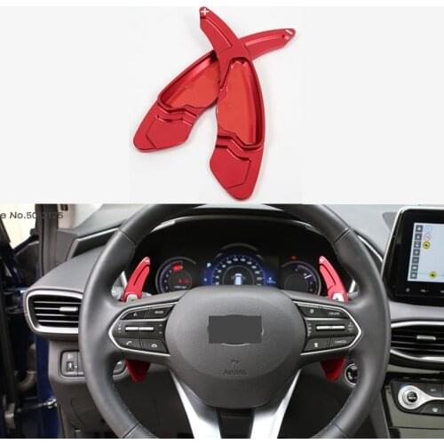 Car Steering Wheel Shift Paddle Extension Aluminum Alloy For Hyundai Santa Fe 2019 2020 2021 Auto Replacement Accessories