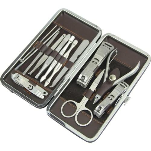 Handy Pedicure / Manicure Set Nail Clippers Cuticle Clippers Grooming Kit 12 in1