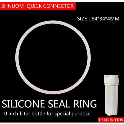 10 Inch Filter Bottle Sealing Ring O-ring Silicone Rubber Water Purifier Leather Ring Thickened 95MM * 4MM Waterproof
