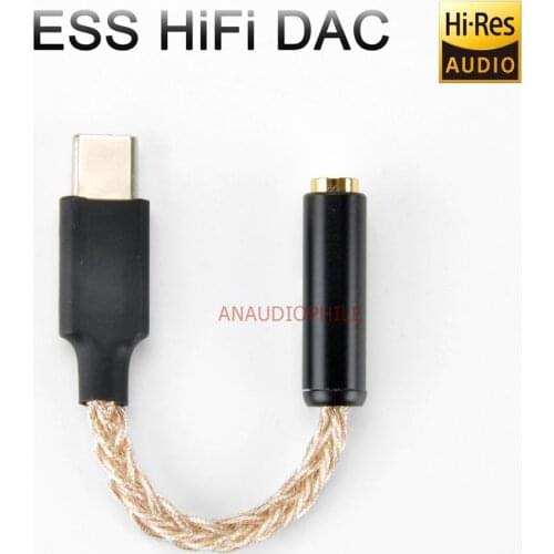 Utimate ESS USB DAC USB Type C DSD DAC DSD128 32bit 384Khz HiFi USB DAC For Mobile PC