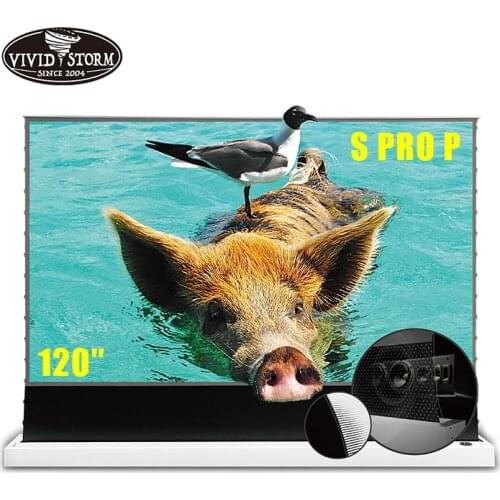 Vividstorm 120 Inch CLR Fast Fold Projector Screen For Home Cinema Electric Rollable Screen With Acoustic UST ALR Laser TV