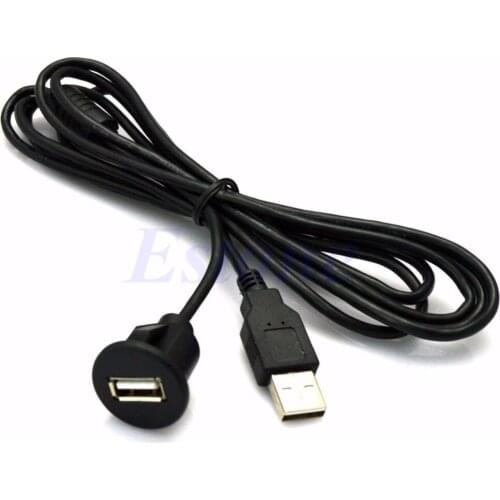 1m Car Dash Board Mount USB 2.0 A Male To A Female Socket Extension Panel Cable
