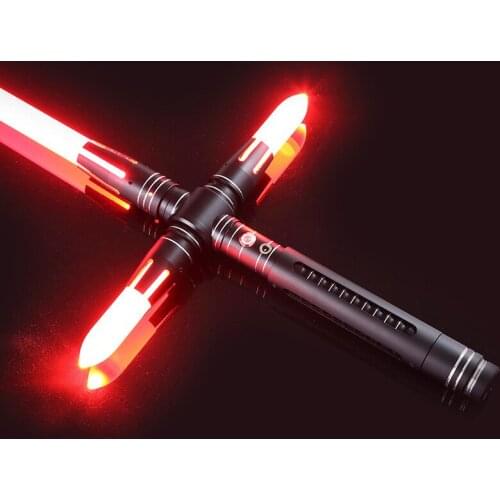 Forked Lightsaber Sword Foc Lock Up Laser Saber Crossguard Sabre De Luz Heavy Dueling Cosplay Anime Soul Figure Force Weapon
