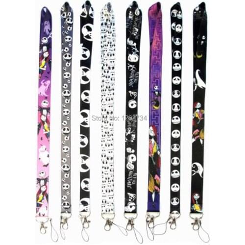 20/Lot Nightmare JACK Lanyard Key Card ID Chain Christmas Neck Straps Gifts Retail W